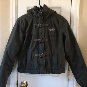Hollister jacket size L olive green